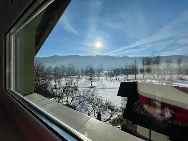 Peisaj de iarnă de la fereastră